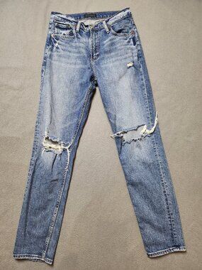 Silver Jeans Co. Frisco Tapered Jeans W25/L28 Medium Wash Distressed